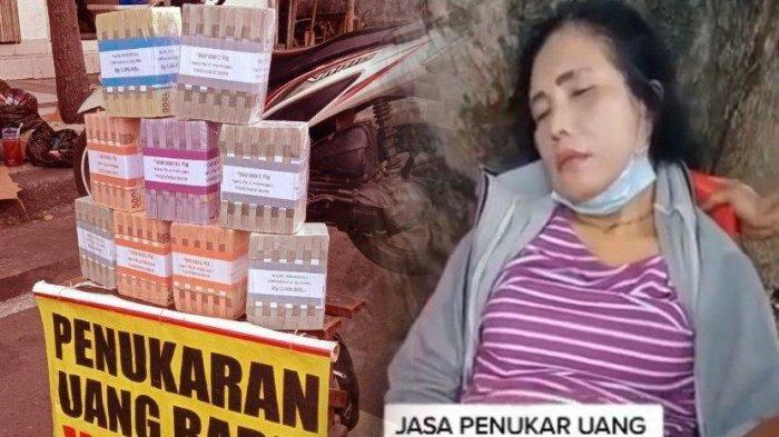 Seorang Ibu Penjual Jasa Tukar Uang Baru Pingsan Di Pinggir Jalan
