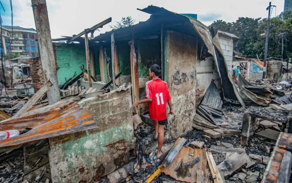 Kebakaran di Permukiman Padat Kemayoran Gempol Hanguskan Ratusan Rumah